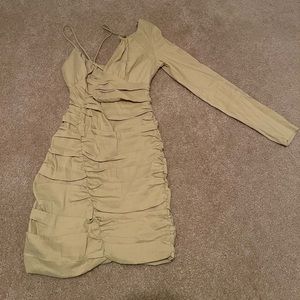 Zara Ruched Asymmetrical Dress